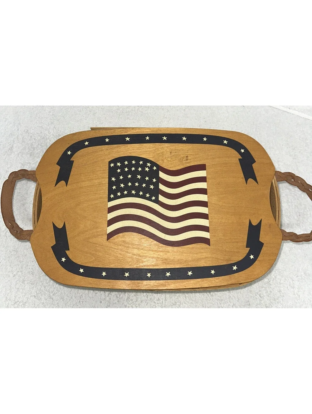 Peterboro 150th Limited Edition 1854-2004 Patriotic Flag Basket Picnic Storage